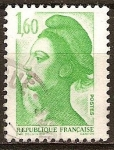 Stamps France -  Liberty (Libertad de guiar al pueblo de Delacroix).