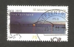 Stamps Germany -  2822 - 50 anivº del puente Fehmarnsund, combina carretera y ferrocarril
