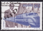 Stamps : Europe : Spain :  Talgo antiguo retrato de Goicoechea