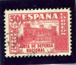 Stamps Europe - Spain -  Junta de Defensa Nacional. Castillo de Javier