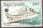 Stamps Cambodia -  BARCO  DE  PASAJEROS