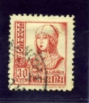 Stamps Spain -  Cifras, Cid e Isabel. Isabel