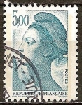 Stamps : Europe : France :  Liberty (Libertad de guiar al pueblo de Delacroix).