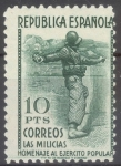 Stamps Spain -  ESPAÑA 800 HOMENAJE AL EJERCITO POPULAR