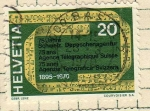 Stamps : Europe : Switzerland :  75 años agencia telegrafica suiza