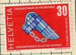 Stamps : Europe : Switzerland :  cincuentenario pro infirmis