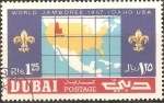 Stamps United Arab Emirates -  WORLD  BOY  SCOUT  JAMBOREE.  UBICACIÒN  DE  IDAHO.      