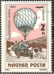 Stamps Hungary -  BICENTENARIO  DE  VUELOS  TRIPULADOS.  GLOBO  Y  CARRERA  DE  AUTOS  1904. 
