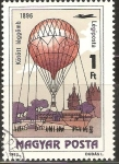 Stamps Hungary -  BICENTENARIO  DE  VUELOS  TRIPULADOS.  GLOBO  Y  PERSONAS  1896