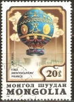 Sellos de Asia - Mongolia -  BICENTENARIO  DE  VUELOS  TRIPULADOS  EN  GLOBO.  MONTGOLFIERE  1783.