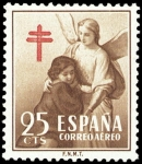 Stamps : Europe : Spain :  ESPAÑA SEGUNDO CENTENARIO Nº 1123 ** 25C CASTAÑO PROTUBERCULOSOS 