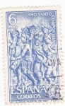 Stamps Spain -  Relieve del Hospital del Rey (Burgos)-AÑO SANTO COMPOSTELANO (6)