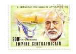 Stamps Central African Republic -  Premio Nobel literatura 1954