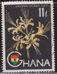 Stamps Ghana -  Lirio dorado