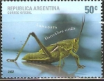 Stamps Argentina -  INSECTOS.  LANGOSTA.