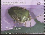 Stamps Argentina -  INSECTOS.  CHINCHE  VERDE.