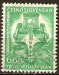 Sellos de Europa - Checoslovaquia -  3 º Plan Quinquenal (segunda edición). Excavadora.
