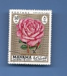 Stamps : Asia : United_Arab_Emirates :  MANAMA depend. of AJMAN Flores ROSA "Grace of Monaco"