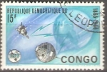 Stamps Democratic Republic of the Congo -  CENTENARIO   DE   LA   ITU.  SATÈLITES  Y  TIERRA.