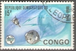 Sellos del Mundo : Africa : Rep�blica_Democr�tica_del_Congo : CENTENARIO   DE   LA   ITU.  SATÈLITES  Y  TIERRA.