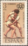 Stamps Spain -  JUEGOS  OLÌMPICOS  DE  MONTREAL.  LUCHA  CANARIA.