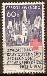 Stamps Czechoslovakia -   	26 ª reunión del Consejo de Sociedades de la Cruz Roja y la Liga de Gobernadores, de Praga.