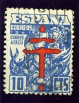 Stamps Spain -  Pro Tuberculosos. Cruz de Lorena