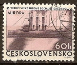 Stamps Czechoslovakia -  45a Aniv de la Revolución Rusa. Crucero 
