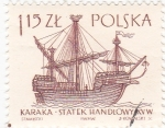 Stamps Poland -  Carabela (rojo)