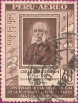 Stamps : America : Peru :  Centenario del Telégrafo. Carlos Paz Soldán.