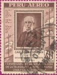 Sellos del Mundo : America : Per : Centenario del Telégrafo. Carlos Paz Soldán.