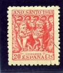 Stamps Spain -  Año Santo Compostelano. Capitel Detalle