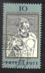 Stamps Germany -  Auto Retrato del pintor Alberto Durero, 500. cumpleaños ( 1471-1528 )