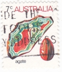 Stamps Australia -  MINERALES- AGATA