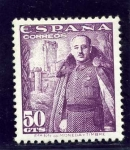 Stamps Spain -  General Franco y Castillo de la Mota