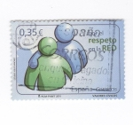 Stamps Spain -  Valores cívicos,por el respeto en la red