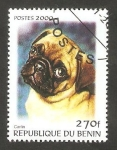 Sellos del Mundo : Africa : Benin : Perro de raza, Carlino