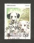 Stamps Benin -  Perros de raza, Dálmata 