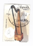 Stamps Spain -  Instrumentos musicales.Arpa