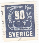 Stamps Sweden -  PINTUTAS RUPESTRES