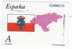 Sellos de Europa - Espa�a -  CANTABRIA- Mapa y Bandera (7)