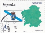 Stamps Spain -  GALICIA- Mapa y Bandera (7)
