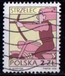 Stamps Poland -  Zodíaco. Sagitario