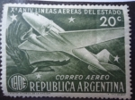 Stamps Argentina -  Xº Aniversario Líneas Aereas del Estado.