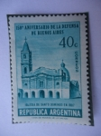 Sellos de America - Argentina -  150º Aniversario de la república  de Argentina - Iglesia de Santo Domingo en 1807