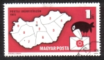 Stamps Hungary -  Código Postal 1973