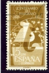 Stamps Spain -  I Centenario del Telegrafo