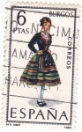 Stamps Spain -  BURGOS-Trajes típicos españoles (7)