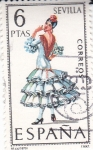 Stamps Spain -  SEVILLA -Trajes típicos españoles (7)