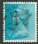 Sellos de Europa - Reino Unido -  Reina Elizabeth 1/2P